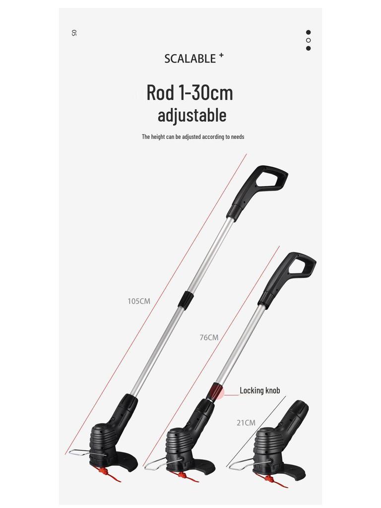 Перезаряжаемая ручная электрическая газонокосилка и садовый триммер