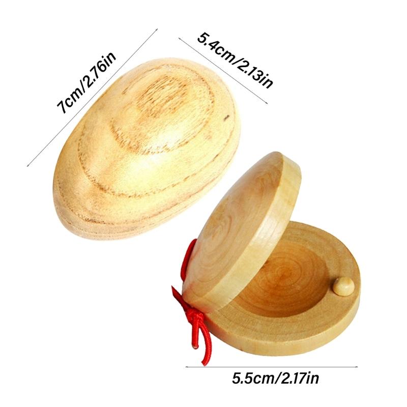 Wood Music Instrument Castanets Eggs Shakers Orff Percussion Instruments Children Entertainment Toy for Classroom