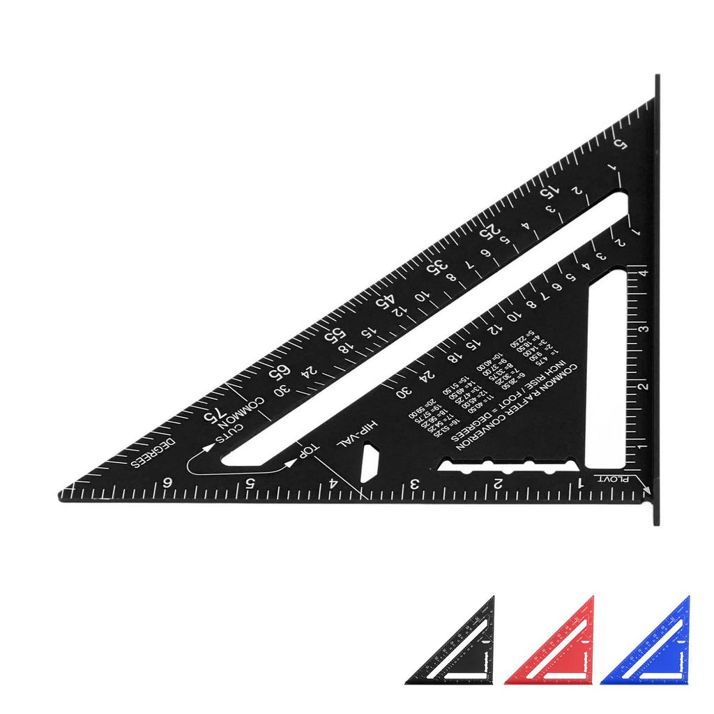 Carpenter Square 7in Woodworking Imperial Rafter Measuring Tool 90 45 Degree Metal Aluminum Alloy Tr