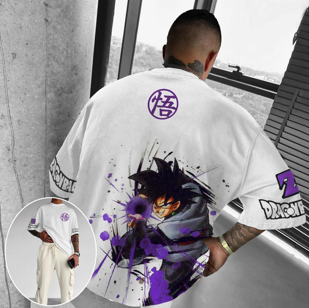 Футболка Dragon Ball Мужская Чистый Хлопок Повседневная С Круглым Вырезом Короткий Рукав Одежда Летняя Спортивная Повседневная Футболка с Коротким Рукавом