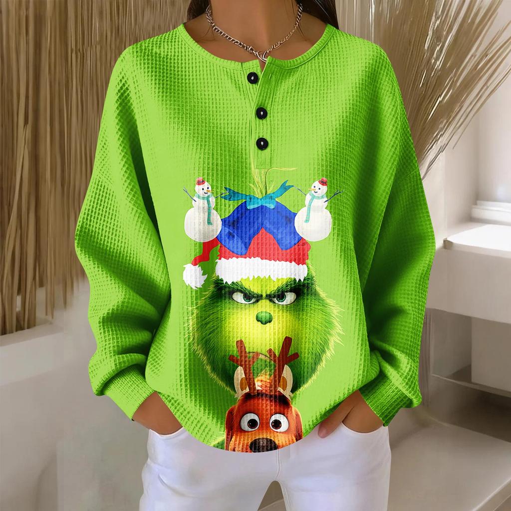 Women's Casual Shirts Long Sleeve Tops Button Up V Neck Loose Knit Fall Favorites For Women