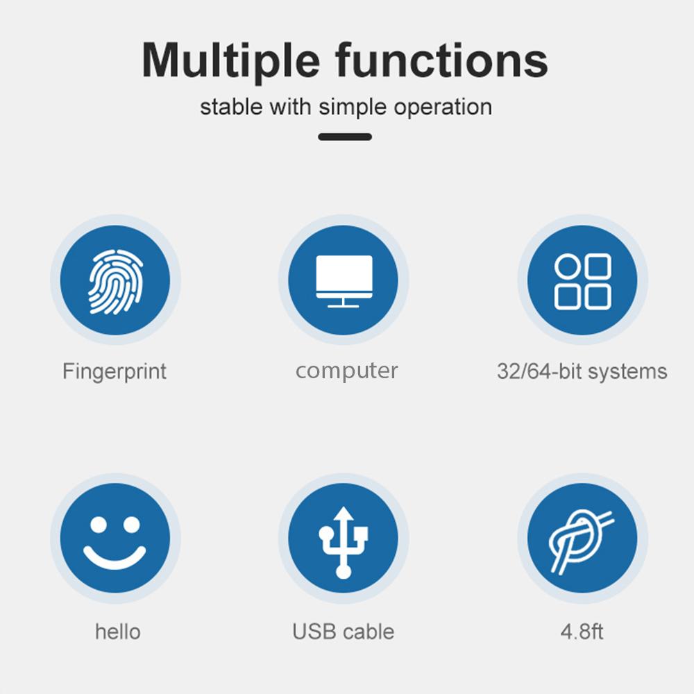 USB Fingerprint Reader Desktop Biometric Scanner Password Free Operation Fingerprint Scanner for PC