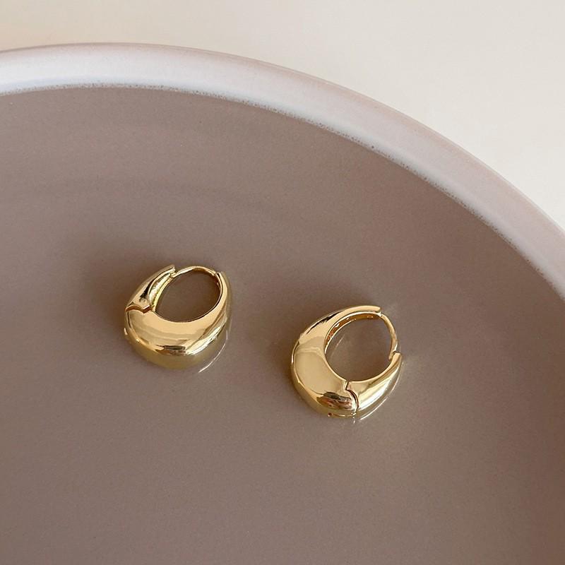 Геометрические серьги-кольца в корейском стиле: Элегантные, Универсальные Украшения для Ушей для Женщин и Студенток