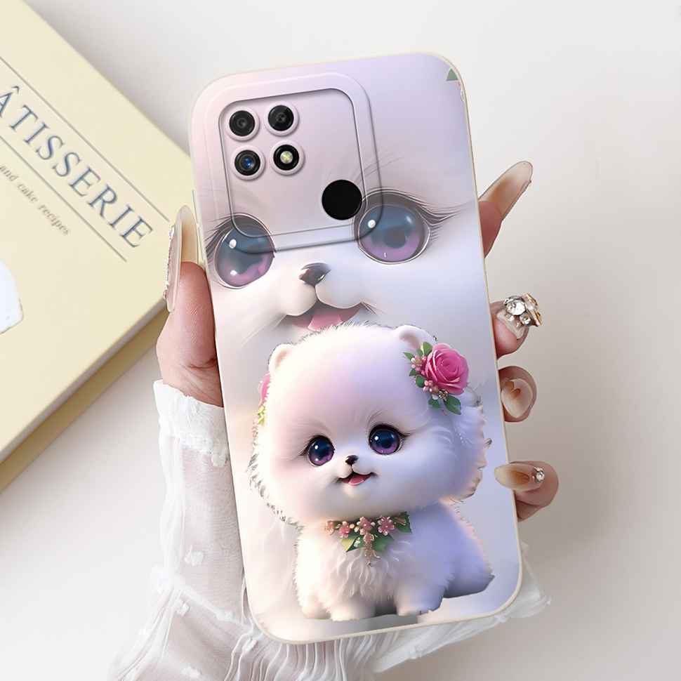 Чехол для Realme Narzo 50A RMX3430 Цветы Мягкий Силиконовый Чехол для Oppo Realme Narzo50a 6.51" Модный Защитный Чехол