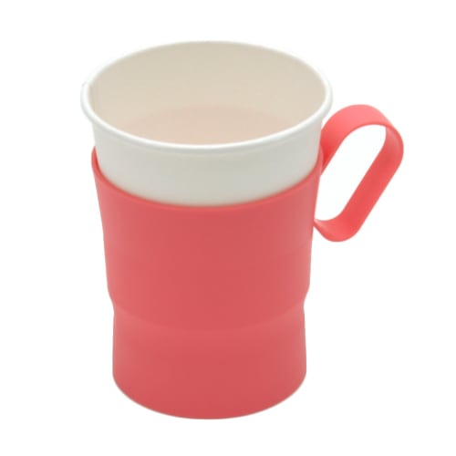 Strix Design Cup Holder, Made in Japan, 4-Piece Set, 4 Colors, Fits 200-270ml (7-9 oz) Paper and Plastic Cups, Hot and Cold, Office Use, MB-201 (x 4)