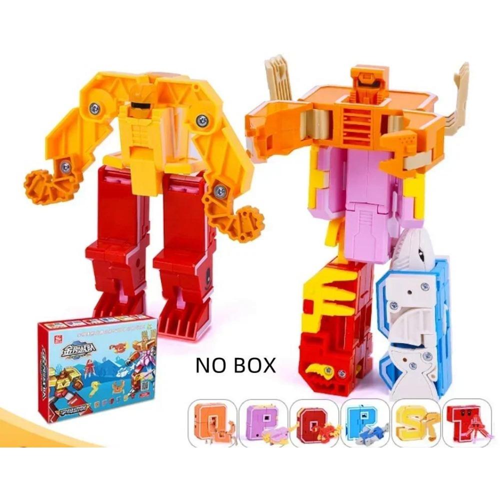 26 букв A-Z Алфавит Животное Динозавр Воин Деформация Экшн-фигурки Трансформация Робот Игрушки Для Детей Подарок Бринкедос