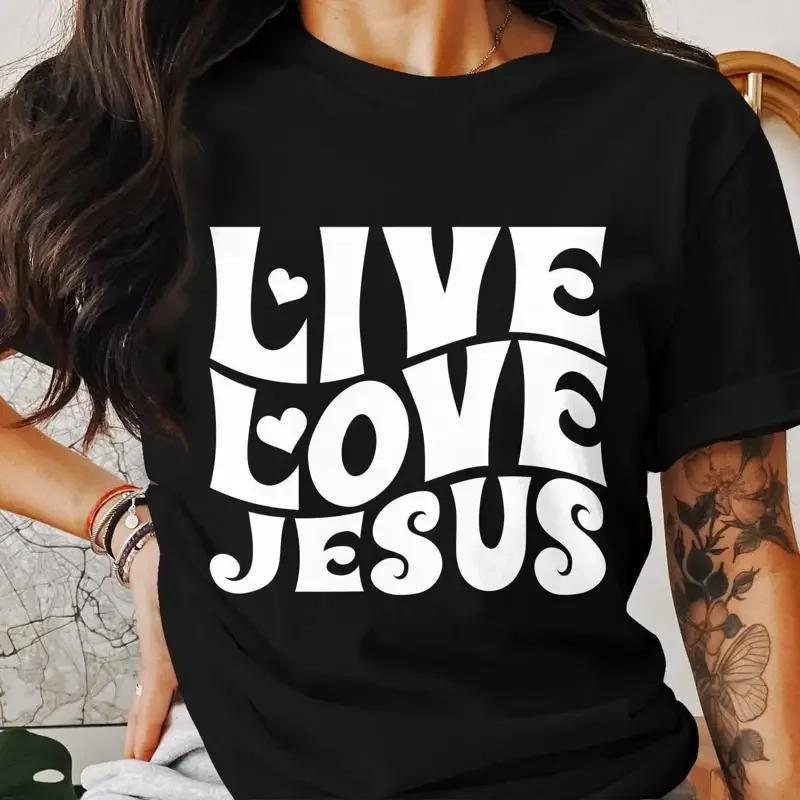 Christian Faith T Shirt Live Love Jesus Religious Inspirational Based Apparel For Believers