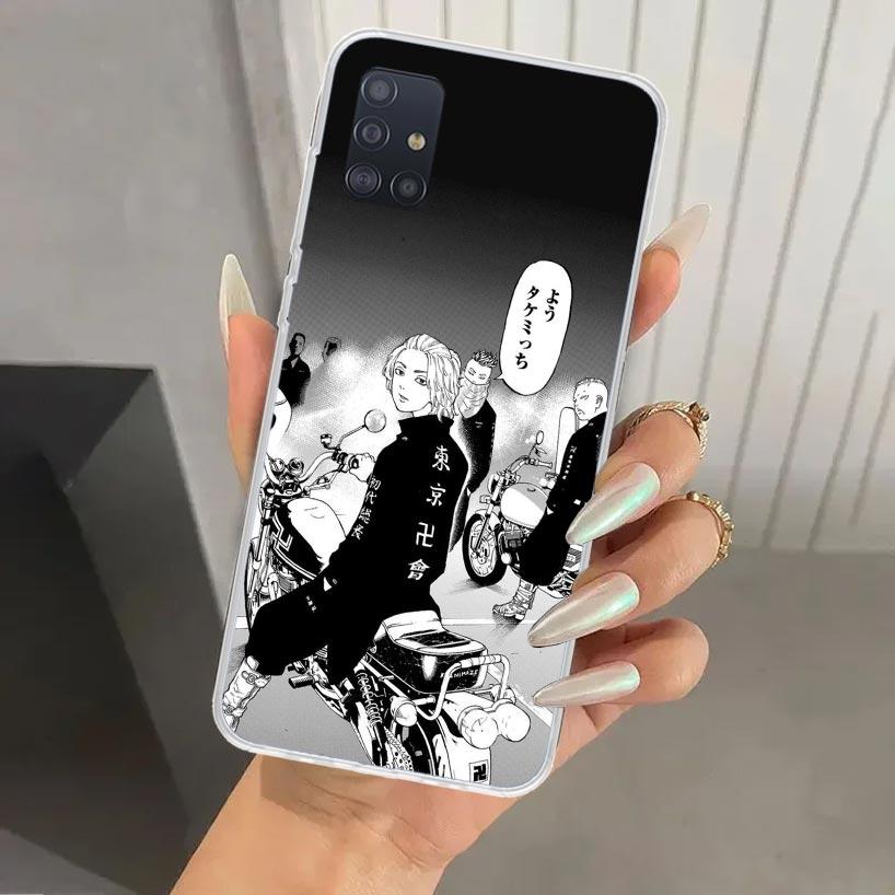 Черный Аниме Чехол для Телефона Tokyo Aevengers для Samsung Galaxy A52 A32 A22 A12 A02S A50S A30S A10S Note 20 Ultra 10 Plus S10 A31 A20