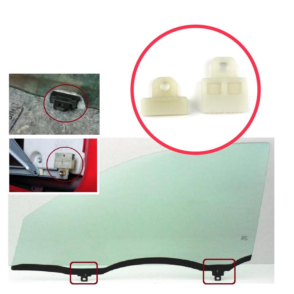 BWR5019+BWR5023 Window Glass Holder Slider Sash Clips for Toyota Corolla Prius Cruiser Hilux Matrix Pontiac Vibe Lexus RX
