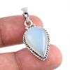 Natural Aqua Chalcedony Gemstone Handmade 925 Solid Silver Pendant 1.25'' G7F71