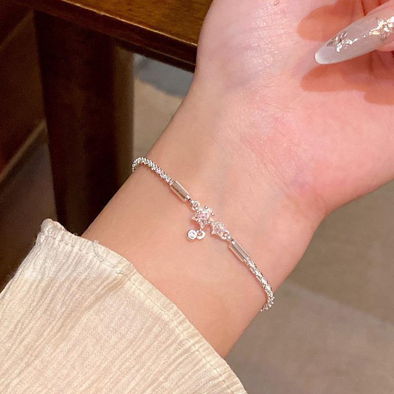 Popular ultra-shiny zircon bracelet for women, versatile and high-end, new Chinese style vintage butterfly jewelry