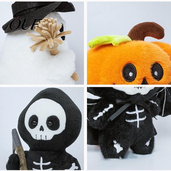 Collectibles for Halloween Fans Plush Toy, Ghost Skeleton Bat Witch Pumpkin Doll, Soft Cute Toys Stuffed Animal Kids, Spooky Party Decor Haunted House