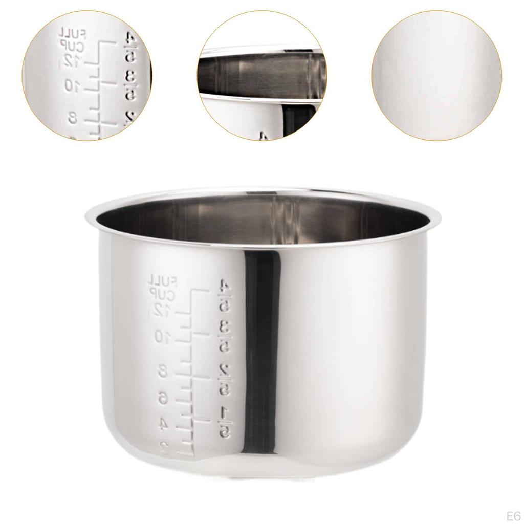 Rice Cooker Inner Container Liner Multiuse Portable Stainless Steel Pot Kithcen Tool