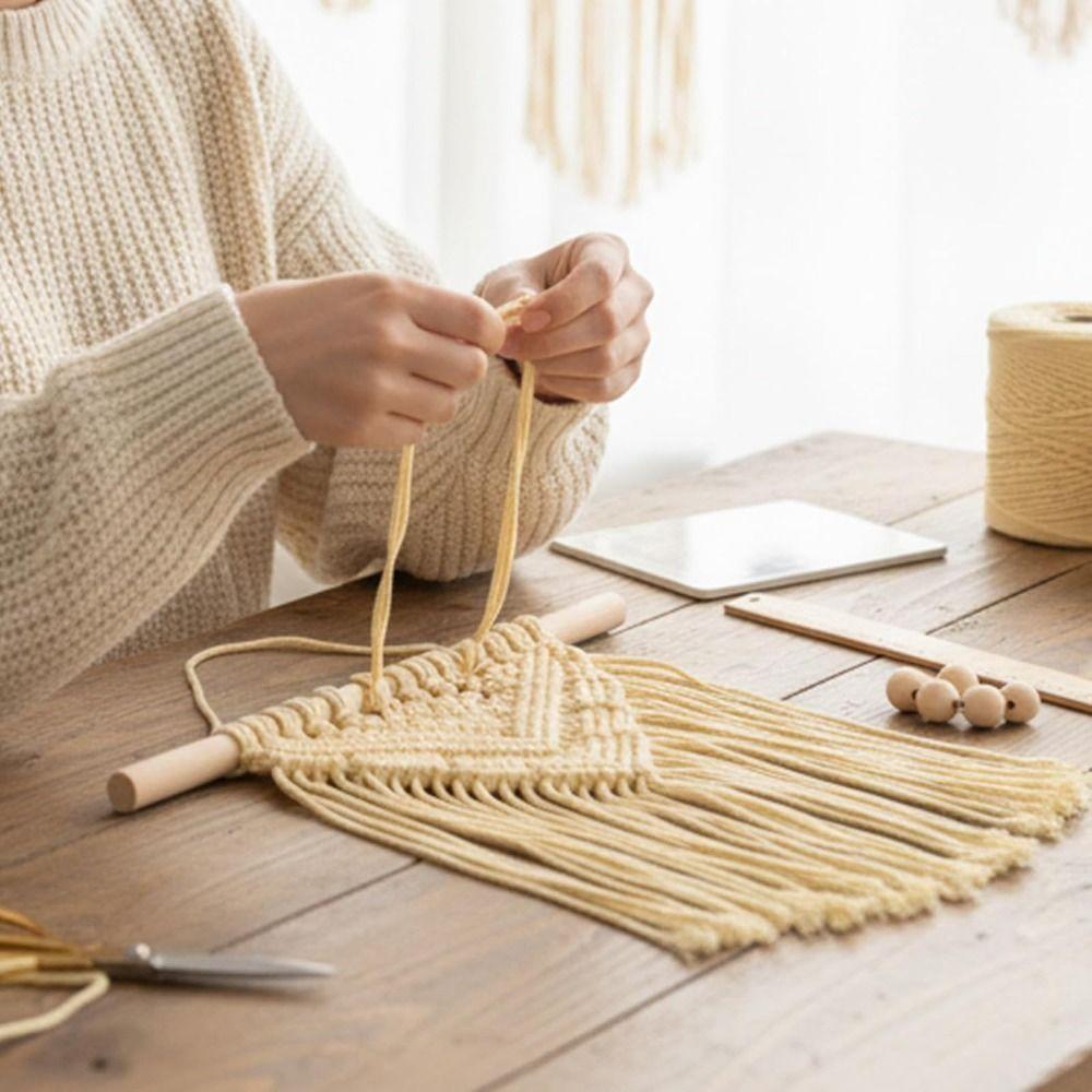 Горячий 3мм шнур макраме Мягкая экологичная цветная хлопковая веревка Веревка для плетения и вязания Подвески для растений