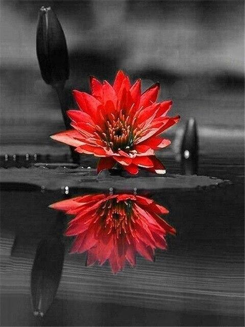 5D алмазная живопись роза Алмазная вышивка черно-белая мозаика картина из горного хрусталя украшение дома подарок