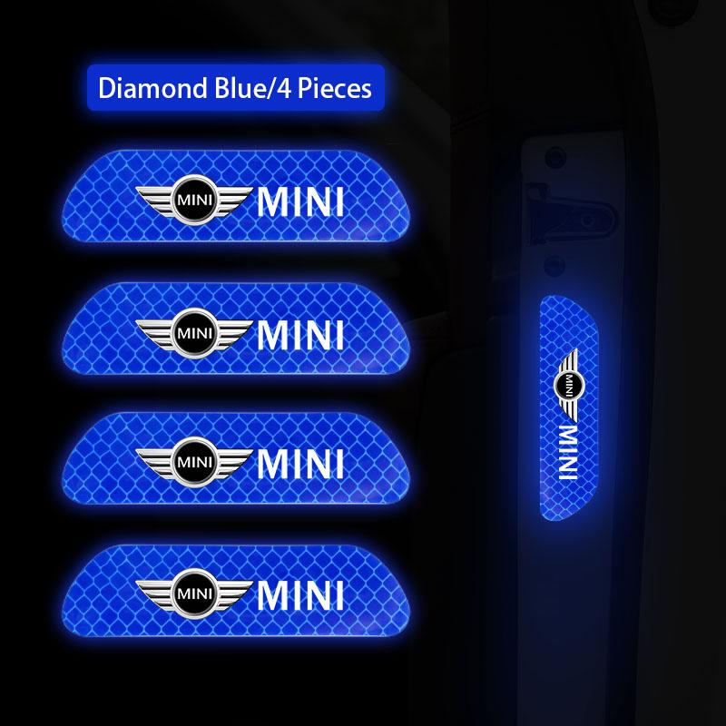4Pcs Car Door Safety Warning Sticker Reflective Mark Decal For BMW Mini Works Cooper F54 F55 F56 F57 F60 R50 R52 R53 R55 R56 R57