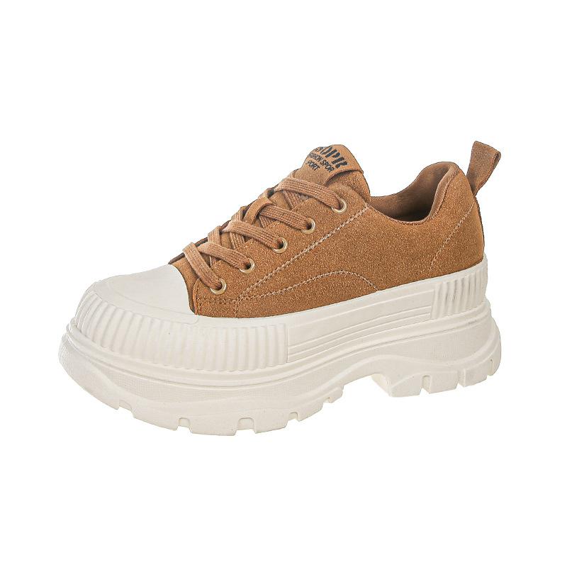 Модная мода кроссовки с эффектом повседневная женская обувь 2024 года на платформе универсальная юбка белая обувь