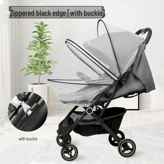 Универсальная москитная сетка на коляску с полной защитой на молнии - Зашифрованная и увеличенная