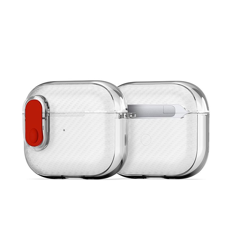 AirPods Pro & AirPods 3 Transparent Ice Crystal Carbon Fiber Protective Case