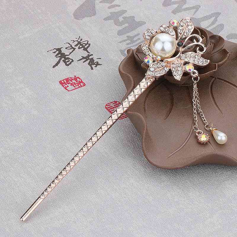 Одежда, застежка для волос Bianhua, винтажные головные уборы, заколка для волос, шпилька с кисточкой, прическа, булавка в древнем стиле, ханьские китайские аксессуары для волос, классический двор