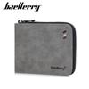 Baellerry Мужские кошельки на молнии из ПУ кожи, короткий кошелек для монет, винтажный дизайн, держатель для карт