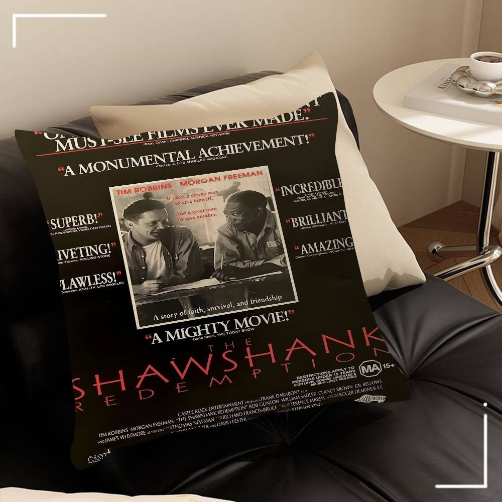 80s Movie Shawshank Redemption Cushion Cover Car Throw Pillow Case For Sofa Car Christmas Gift