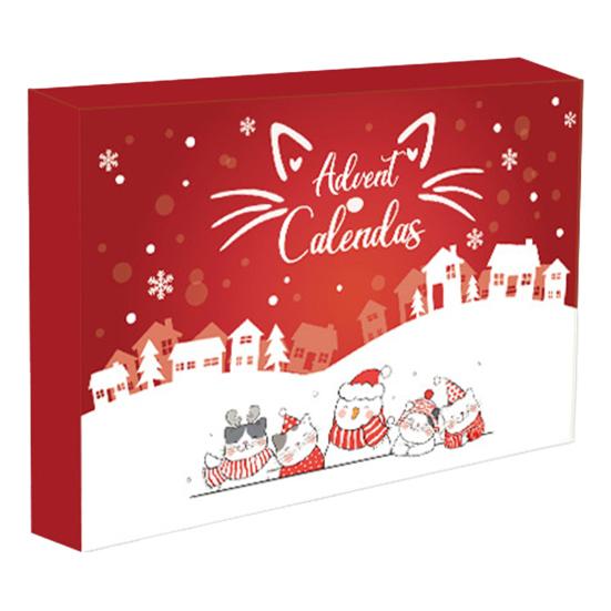 Кошачий Адвент-календарь Кошки Интерактивные Игрушки для Игры Рождественский Календарь Обратного Отсчета с Ассортиментом Кошачьих Игрушек