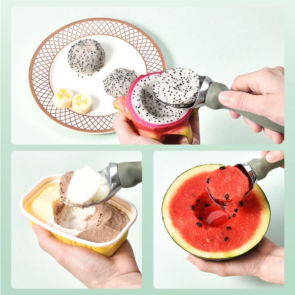 Versatile Fruit Ball Scoop Zinc Alloy+PP Watermelon Scoop Professional Measuring Spoon  Watermelon