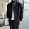 Lapel Men's Oversized Casual Jacket - Autumn/Winter National Fashion Trend.
