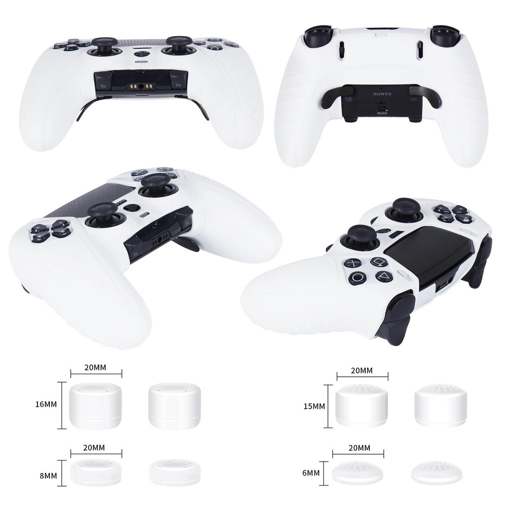 Контроллер JYXETOV PS5 Edge без силикона можно заряжать с помощью оригинального чехла с рисунком печати, эргономичный, защитный, с 8-кнопочной крышкой, зарядным устройством,