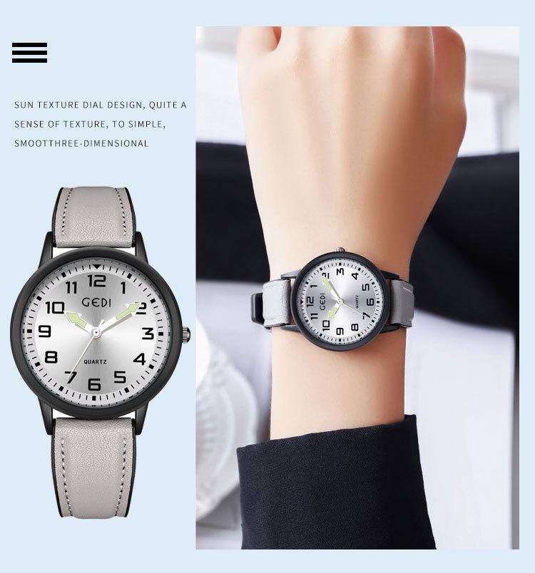 Gedi Creative Arrow Мужские светящиеся кварцевые водонепроницаемые часы