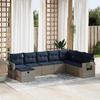 VidaXL Garden Lounge Set 8 Pcs with Grey Cushions Wicker 3325537