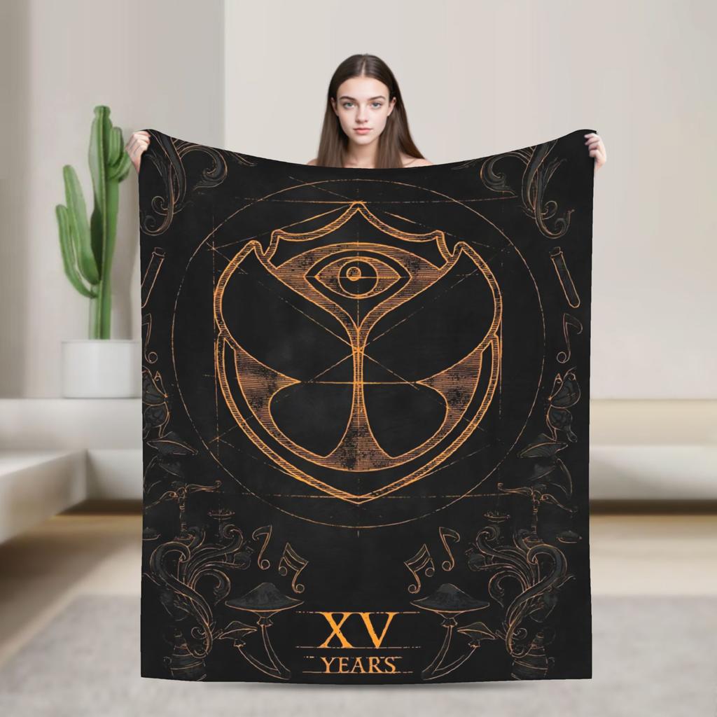 Tomorrowlands Music Festival Flannel Blankets Warm Throw Blanket for Living Room Decorative Fashion Bedspread Sofa Bed Cover