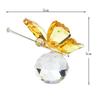 1pcs Crystal Butterfly with Ball Figurine Home Wedding Decoration Glass Craft Collection Table Ornaments Souvenir Gifts