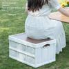 Многофункциональный портативный 35-литровый ящик для хранения вещей для кемпинга с ручкой, складной ящик для хранения вещей для пикника на открытом воздухе, ящик для багажа для кемпинга и дома