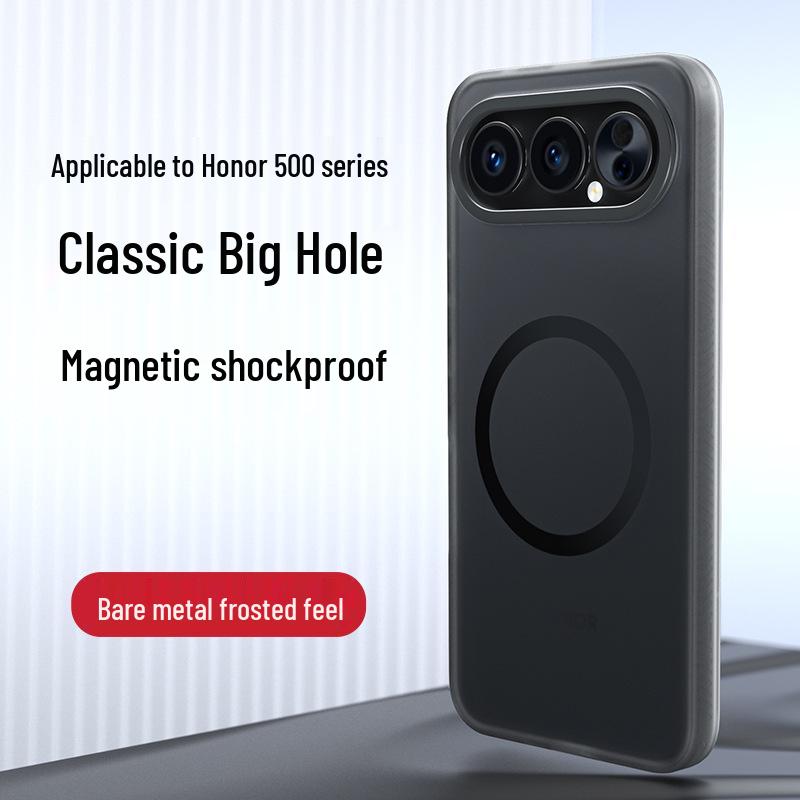 Honor 500Pro Frosted Magnetic Lens Protective Case - Full Coverage, Anti-Fall Design