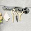 No Drilling 5 Hook Suction Cup Hook Silver Row Storage Hook Strong Suction Cup Hook  Kitchen