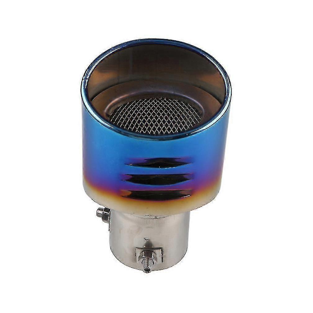 Car Tail Pipe Modified Universal Shark Grilled Blue Net Exhaust Pipe Mouth Car Stainless Steel