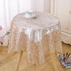 Nordic Round Tablecloth Lace Hollow Velvet Living Room Beautifying Decorative Cloth Light Luxury Long Table Cloth