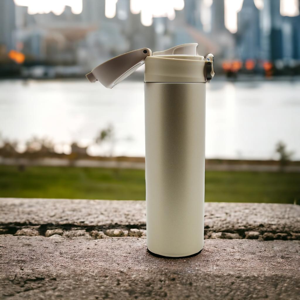 THERMAL TRAVEL MUG STEEL 450 ml FOR COFFEE TEA WATER