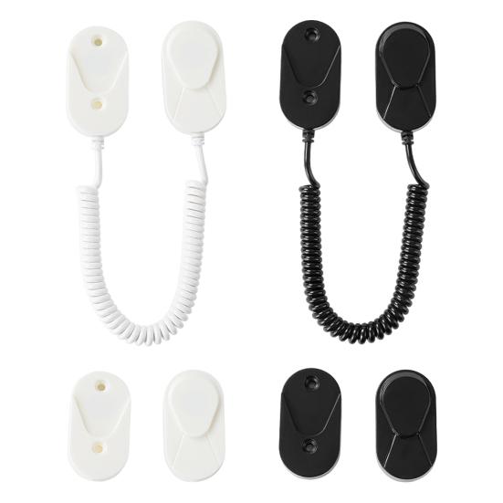 Магнитный держатель пульта дистанционного управления с пружинным тросом, простая установка, настенный органайзер для пульта дистанционного управления с защитой от потери