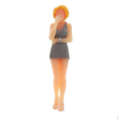 1/64 Ручная Миниатюрная Модель Уличные Фигурки Кукла Женщина Мужчина Пейзаж Настольный Декор