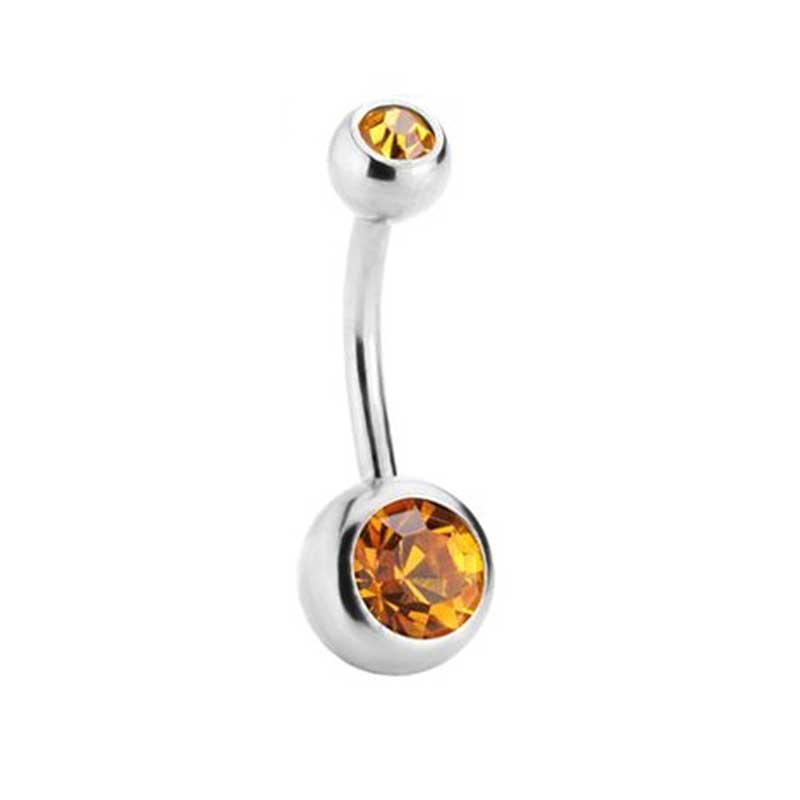 New Fashion Sexy Women Surgical Steel Crystal Navel Belly Button Rings Bar Body Piercing Jewelry