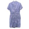 Fraizzoli Made In Italy Short Sleeve Shirt Dress 40 Blue Purple Women Used