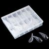 120pcs Curved Stiletto Hawk Carving Nails Transparent False Nail Tips  for Poly Nail Gel Extension