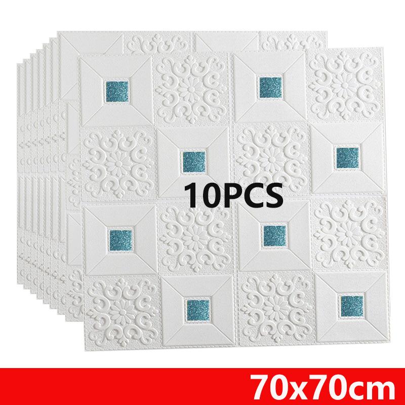 70X70CM Foam Ceiling Panel Wall Stickers Roof Decal Self Adhesive 3D Waterproof Wallpaper For Kids Room Living Room Big Size