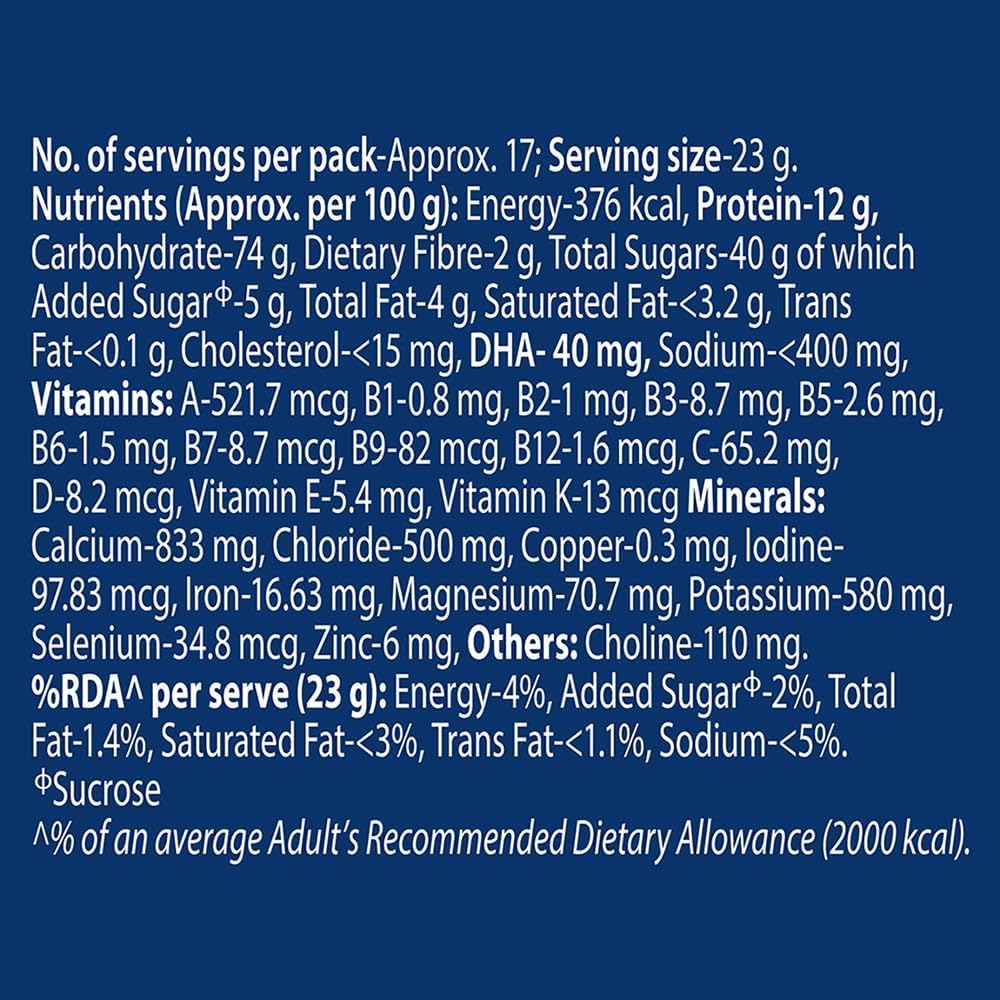 Horlicks Junior Ванильный Питательный Напиток Для Малышей 500 г Банка С Витаминами И Минералами