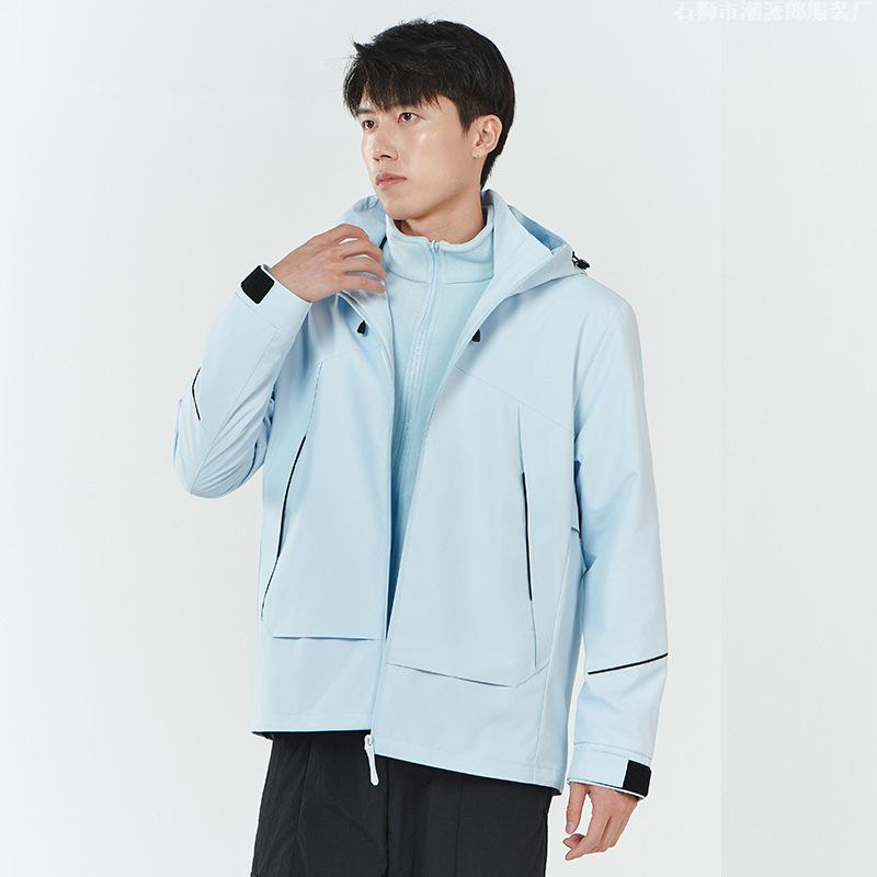 Уличная Походная Куртка Три-в-одном Осень-Зима Жесткий Шелл Мужская и Женская Одинаковый Стиль