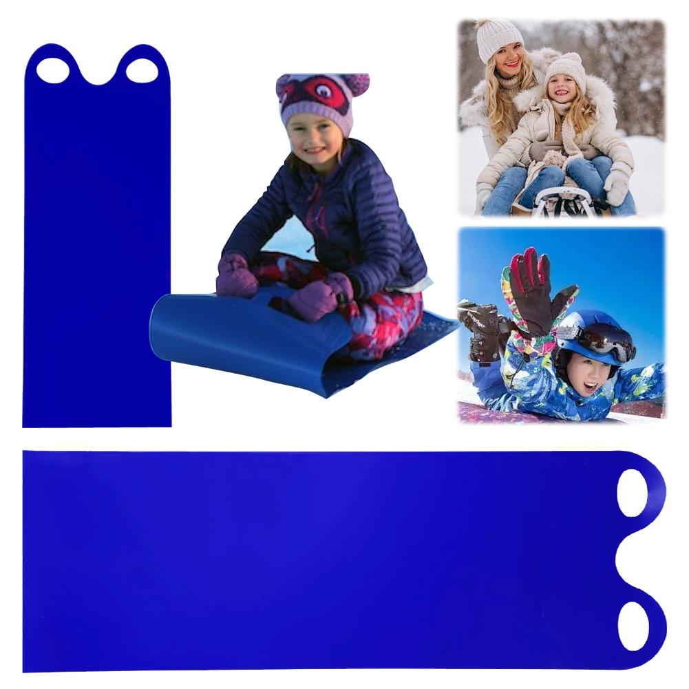 Roll Up Snow Sled Snow Slider Pad Portable Roll Up Skiing Pad with 2 Handle Sand Slider Board Foldable Snowboard for Kids Adults