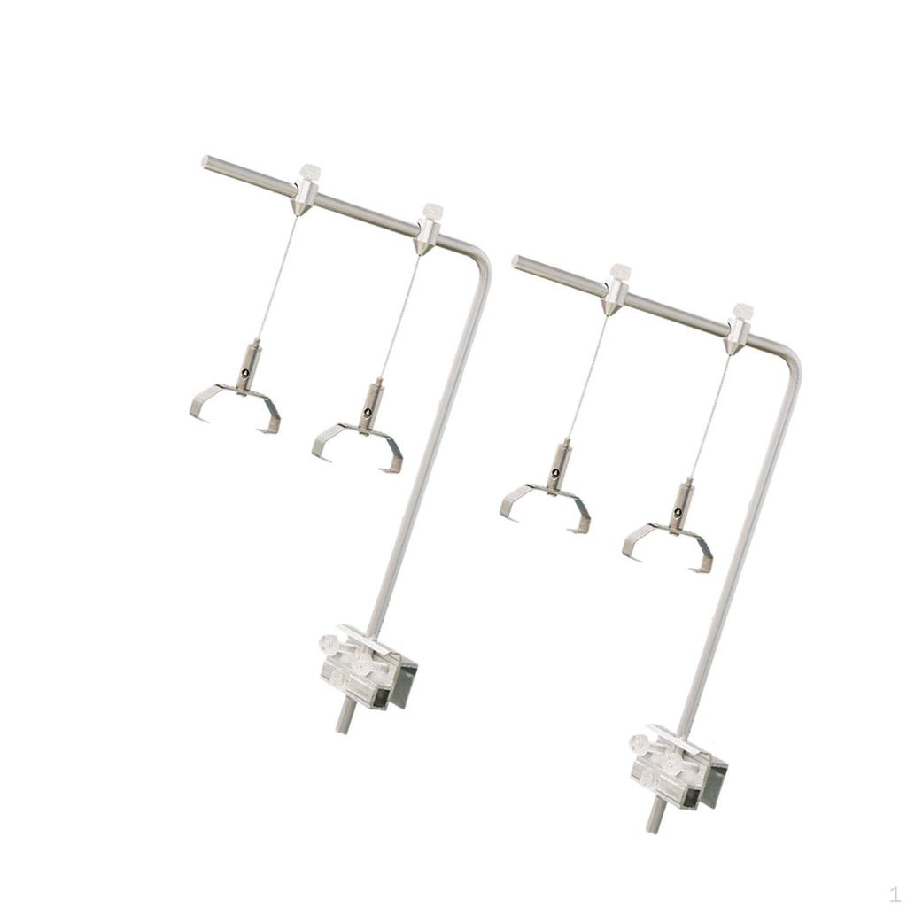 Tank Lamp Holder Aquarium Bracket Easy Installation, Aluminum Alloy Sturdy Light Riser Stand,